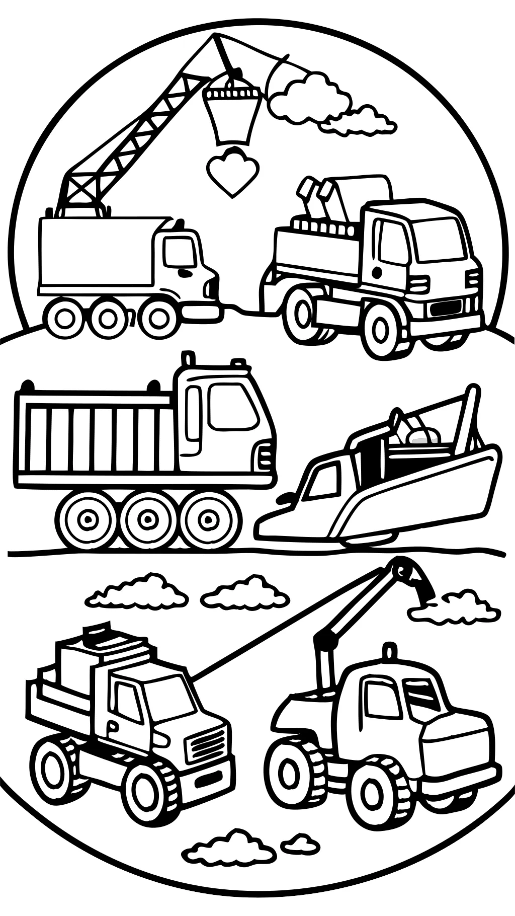 construction vehicles coloring pages